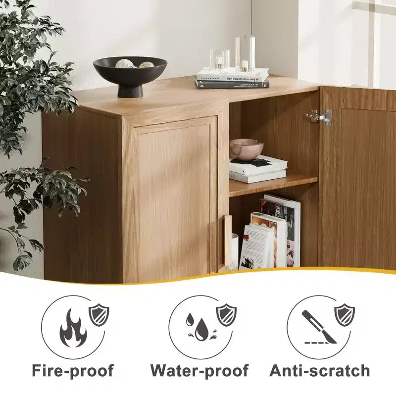 Armario de almacenamiento con puertas de vidrio de 72 pulgadas con estantes ajustables, negro