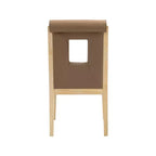 Sillas laterales de comedor de cuero vegano, juego de 2