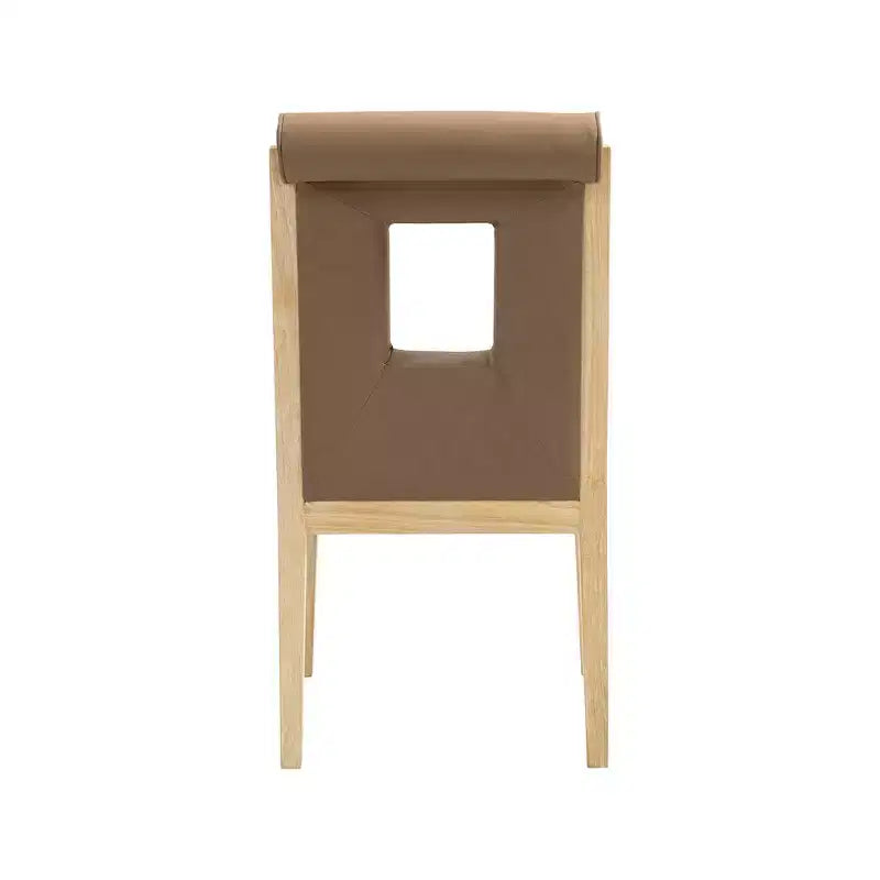 Sillas laterales de comedor de cuero vegano, juego de 2