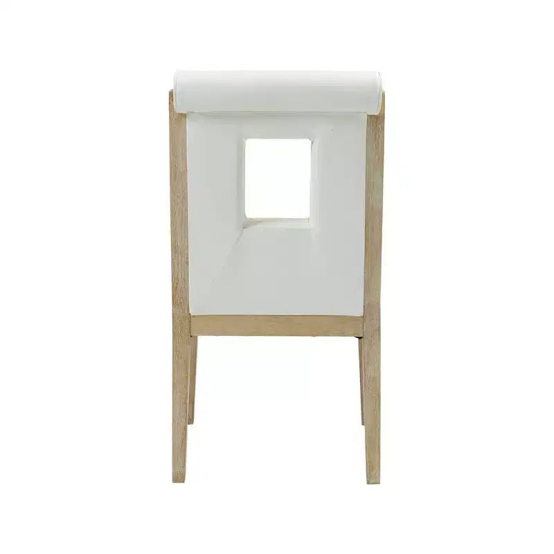 Sillas laterales de comedor de cuero vegano, juego de 2