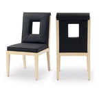Meridian Furniture,Gwendolyn Vegan Leather Dining Side Chair, Set of 2