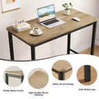 Mesa de bar de 47" de altura para mostrador con estructura metálica y tablero de madera