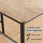 Mesa de bar de 47" de altura para mostrador con estructura metálica y tablero de madera