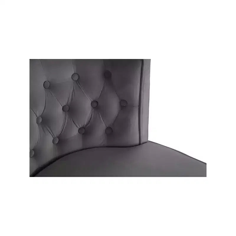 Sillas de comedor de terciopelo con respaldo capitoné, juego de 2