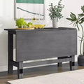 Mesa de comedor extensible con alas abatibles para espacios pequeños