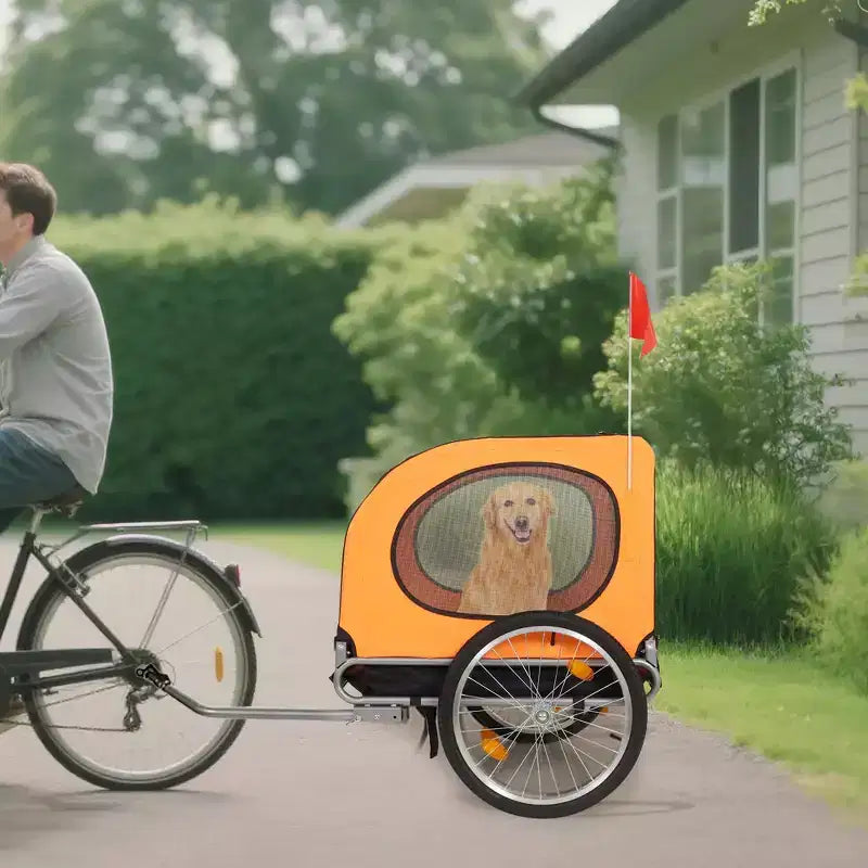 Remolque de bicicleta y cochecito de footing para perros medianos a grandes