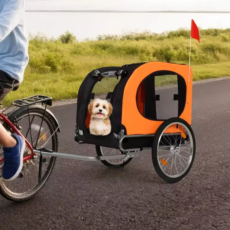 Remolque de bicicleta y cochecito de footing para perros medianos a grandes