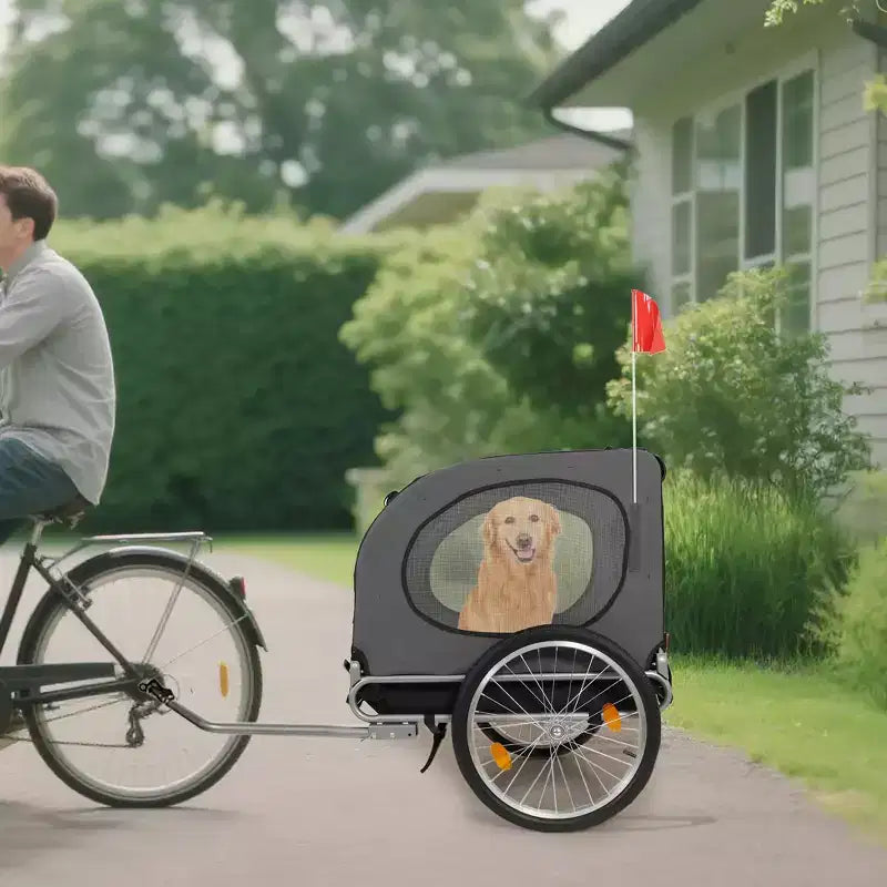 Remolque de bicicleta y cochecito de footing para perros medianos a grandes