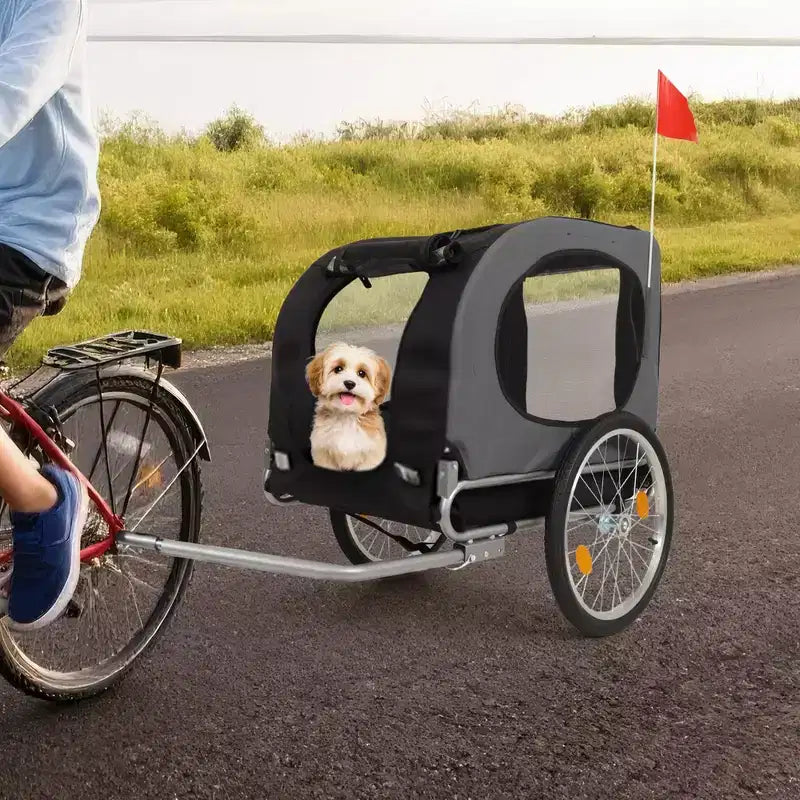 Remolque de bicicleta y cochecito de footing para perros medianos a grandes