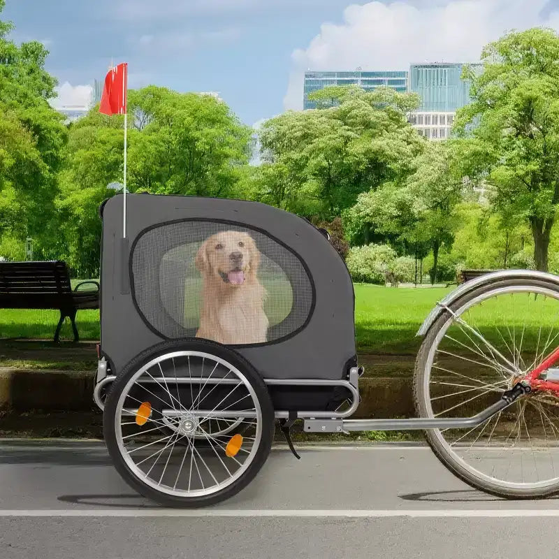Remolque de bicicleta y cochecito de footing para perros medianos a grandes