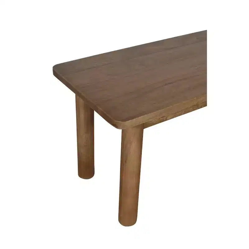 Banco de comedor de madera maciza de mango de 50 pulg. con patas torneadas