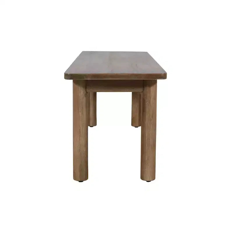 Banco de comedor de madera maciza de mango de 50 pulg. con patas torneadas