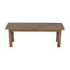 Banco de comedor de madera maciza de mango de 50 pulg. con patas torneadas