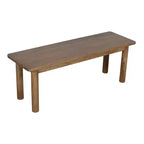 Banco de comedor de madera maciza de mango de 50 pulg. con patas torneadas