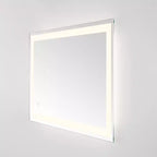 Espejo rectangular LED de 24 x 36 pulgadas con marco de aluminio