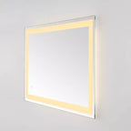 Espejo rectangular LED de 24 x 36 pulgadas con marco de aluminio