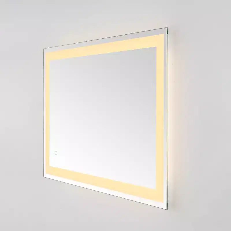 Espejo rectangular LED de 24 x 36 pulgadas con marco de aluminio