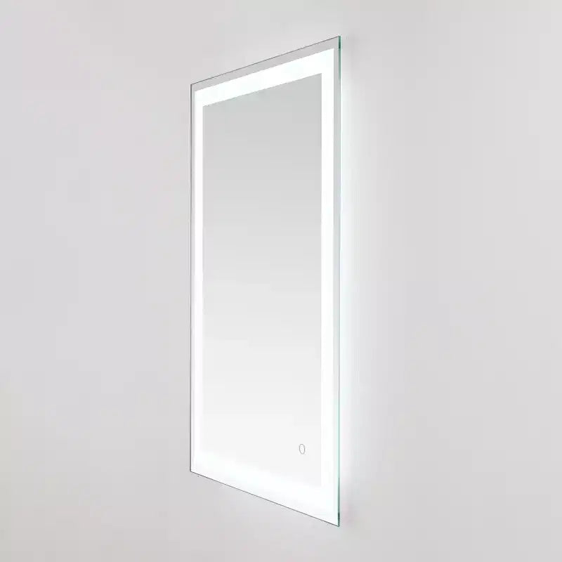 Espejo rectangular LED de 24 x 36 pulgadas con marco de aluminio