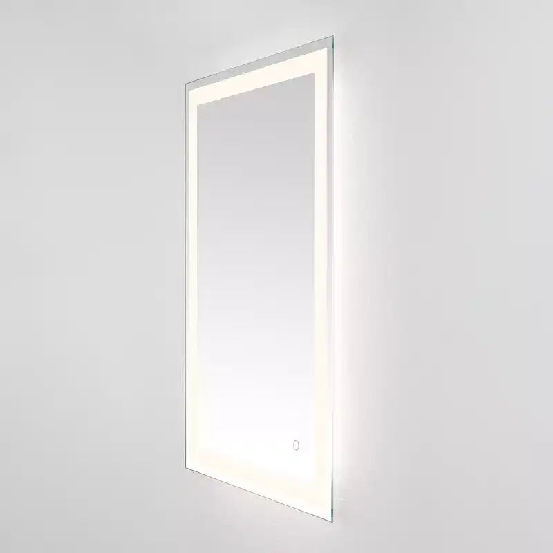 Espejo rectangular LED de 24 x 36 pulgadas con marco de aluminio