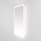Espejo rectangular LED de 24 x 36 pulgadas con marco de aluminio