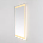 Espejo rectangular LED de 24 x 36 pulgadas con marco de aluminio