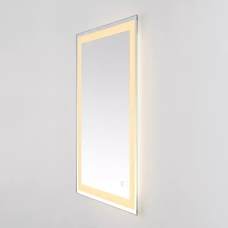 Espejo rectangular LED de 24 x 36 pulgadas con marco de aluminio