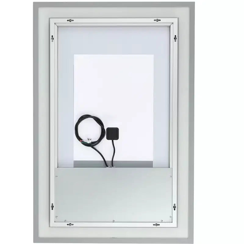 Espejo rectangular LED de 24 x 36 pulgadas con marco de aluminio