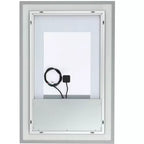 Espejo rectangular LED de 24 x 36 pulgadas con marco de aluminio
