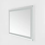 Espejo rectangular LED de 24 x 36 pulgadas con marco de aluminio