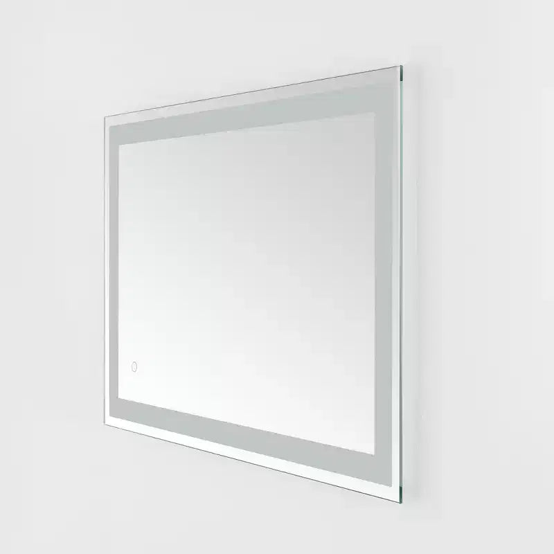 Espejo rectangular LED de 24 x 36 pulgadas con marco de aluminio