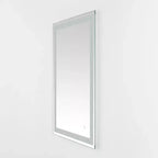 Espejo rectangular LED de 24 x 36 pulgadas con marco de aluminio