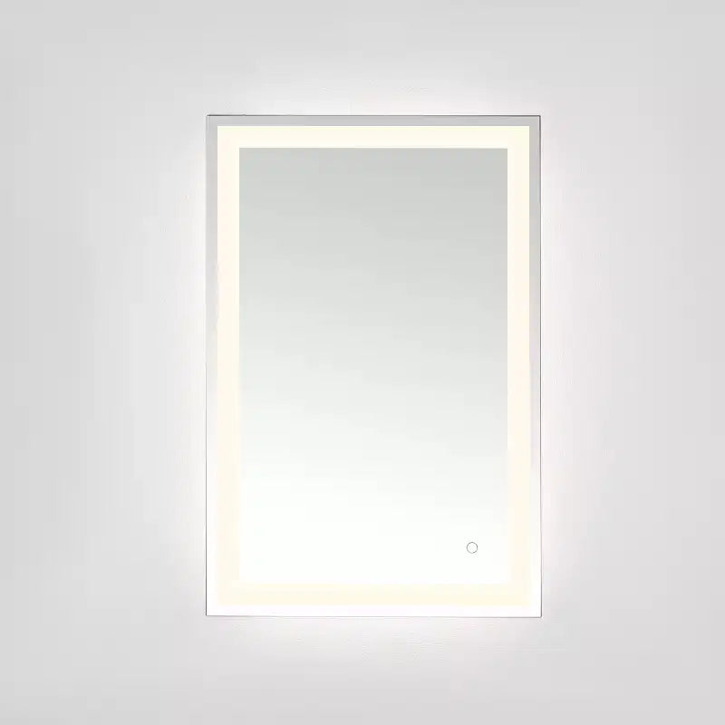 Espejo rectangular LED de 24 x 36 pulgadas con marco de aluminio