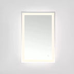 Espejo rectangular LED de 24 x 36 pulgadas con marco de aluminio