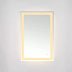 Espejo rectangular LED de 24 x 36 pulgadas con marco de aluminio
