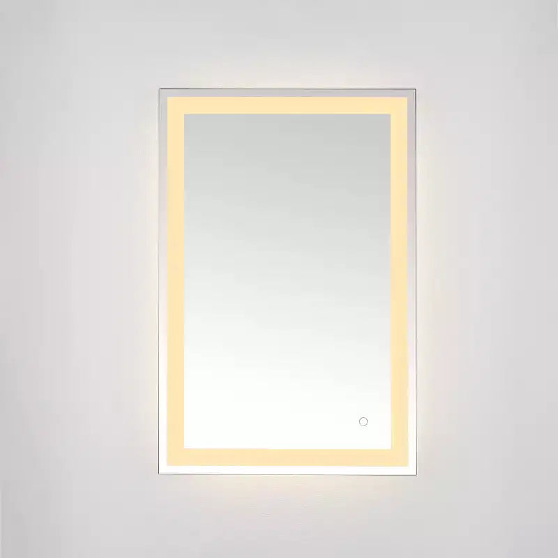 Espejo rectangular LED de 24 x 36 pulgadas con marco de aluminio