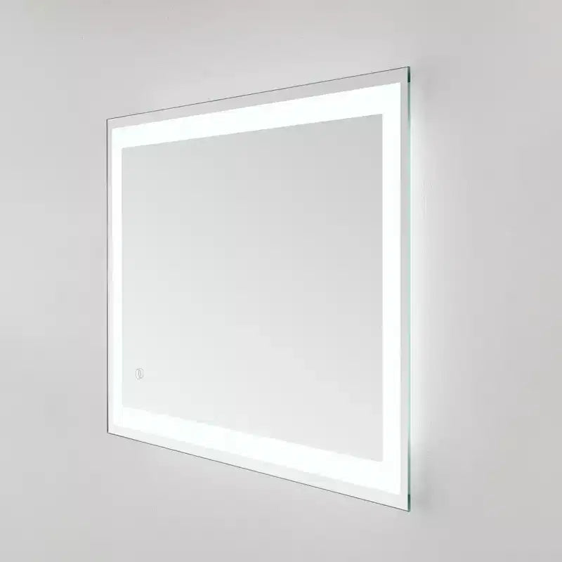 Espejo rectangular LED de 24 x 36 pulgadas con marco de aluminio