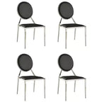 Chintaly Imports,Contemporary Round-Back Upholstered Side Chair - Set of 4