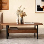 Mesa de centro de madera de 47.2 pulgadas con cajones de almacenamiento