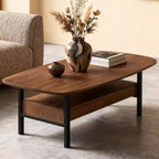 Mesa de centro de madera de 47.2 pulgadas con cajones de almacenamiento