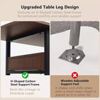 Mesa de centro de madera de 47.2 pulgadas con cajones de almacenamiento