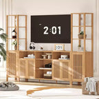 Mueble de TV de 3 piezas con libreros, para televisores de hasta 70 pulgadas