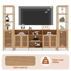 Mueble de TV de 3 piezas con libreros, para televisores de hasta 70 pulgadas