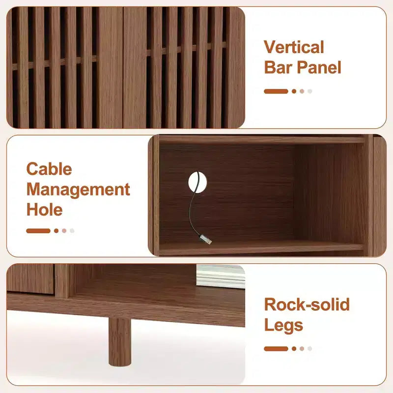 Mueble de TV de 3 piezas con libreros, para televisores de hasta 70 pulgadas
