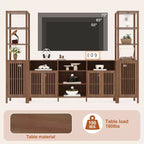 Mueble de TV de 3 piezas con libreros, para televisores de hasta 70 pulgadas