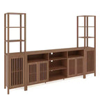 Mueble de TV de 3 piezas con libreros, para televisores de hasta 70 pulgadas