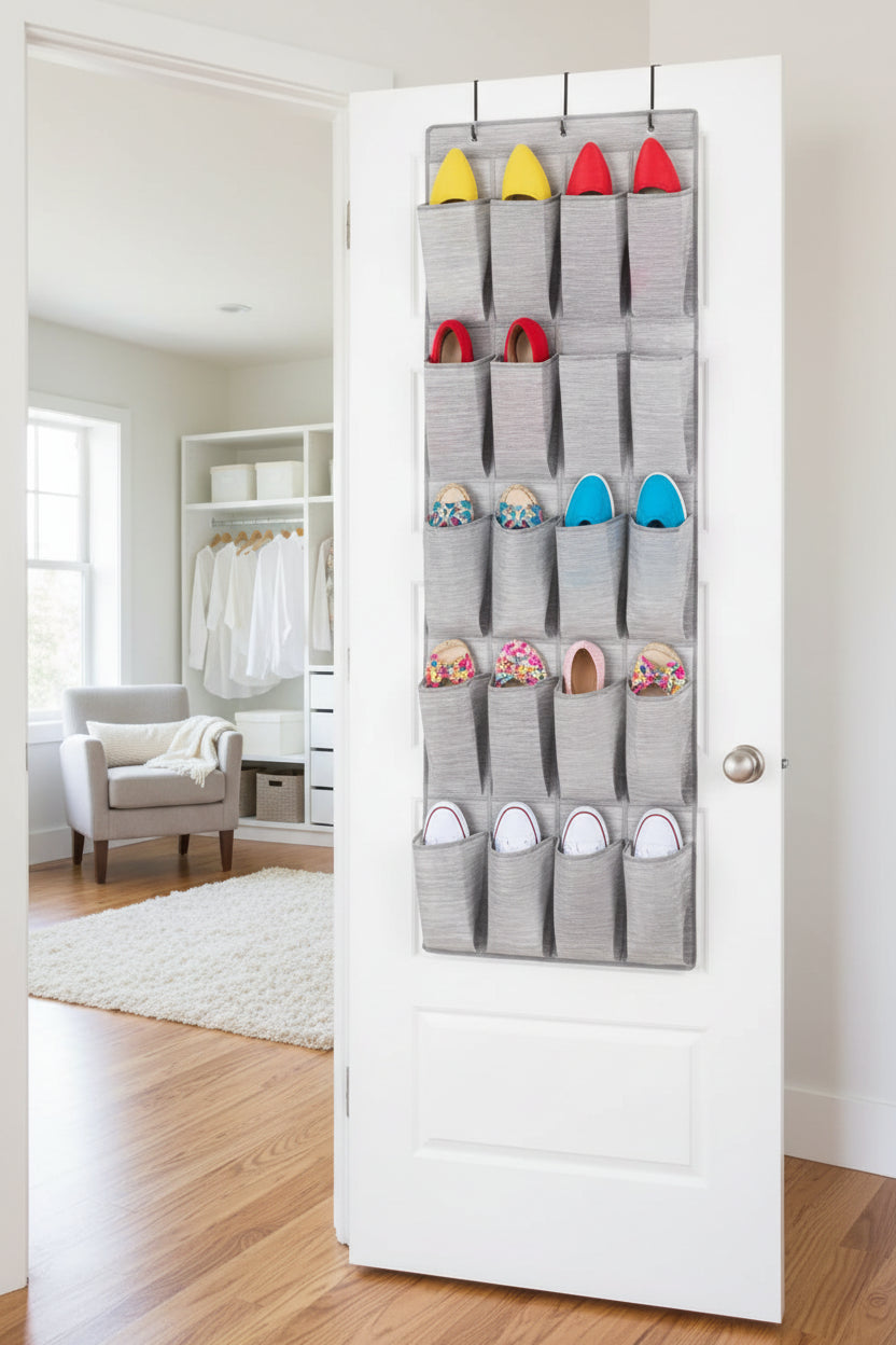 Whitmor 54 in. H X 19 in. L Fabric Hanging Shoe Organizer