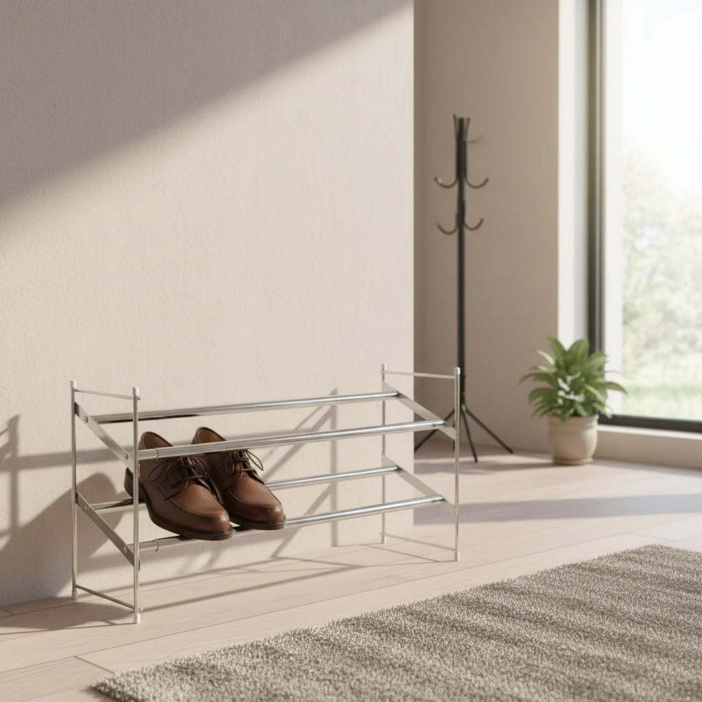 Whitmor 8-3/4 in. H X 24 in. W X 14 in. L Steel Expanding and Stacking Shoe Rack