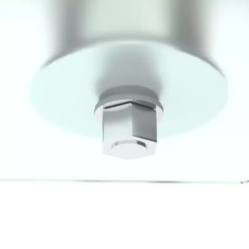 Mesa de centro rectangular moderna de cristal templado y hierro con estante