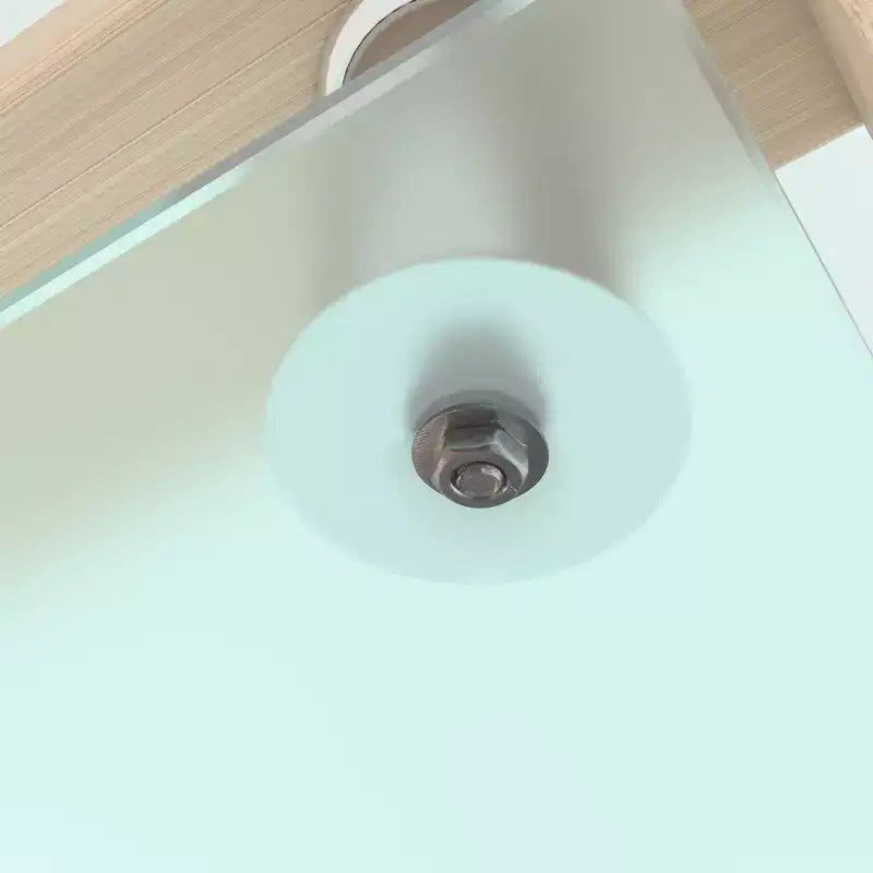 Mesa de centro rectangular moderna de cristal templado y hierro con estante