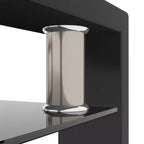 Mesa de centro rectangular moderna de cristal templado y hierro con estante